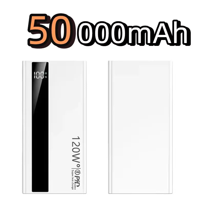 200000mAh Power Bank High Capacity 120W Super Fast Charging Portable External Battery Powerbank Universal For iPhone Samusung